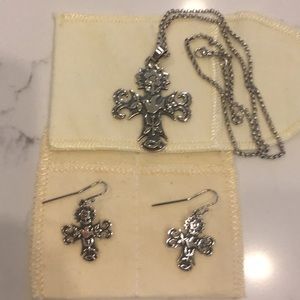 James Avery Cross and Earrings Set.